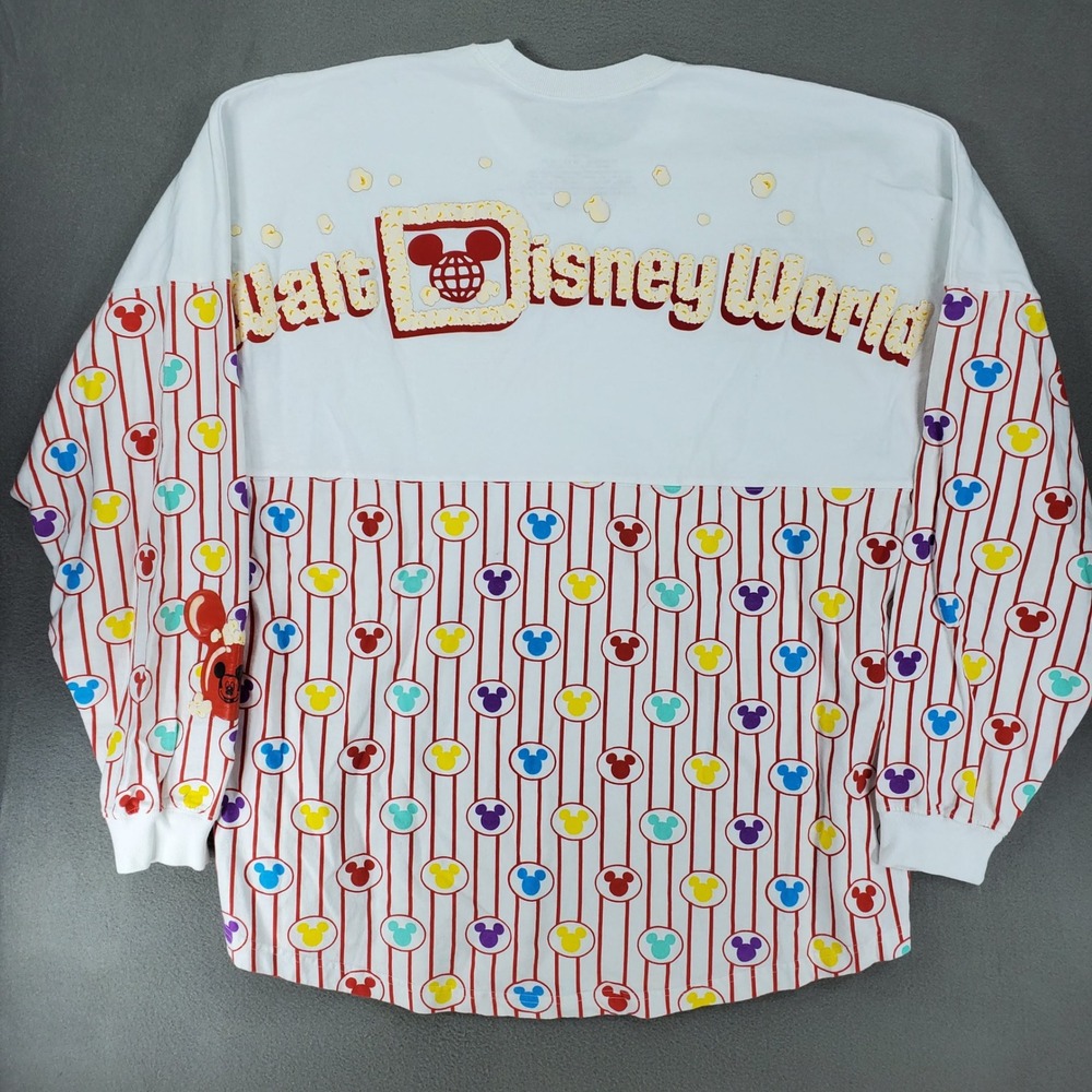 Spirit Jersey Walt Disney World Long Sleeve‎ Shirt Mens XXL White Popcorn NEW